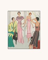 The elegant evening | Historic Art Deco Fashion print | Vintage Advertisement