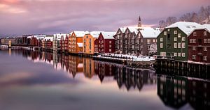 Lagerhäuser in Trondheim, Norwegen