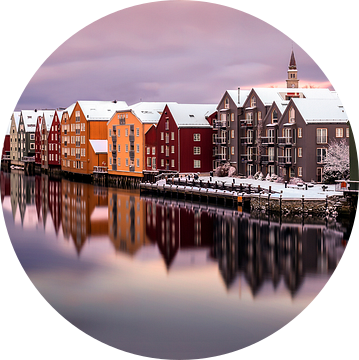 Pakhuizen in Trondheim, Noorwegen