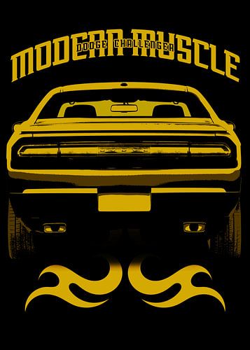 Dodge Challenger 2015 - Jaune sur DEN Vector