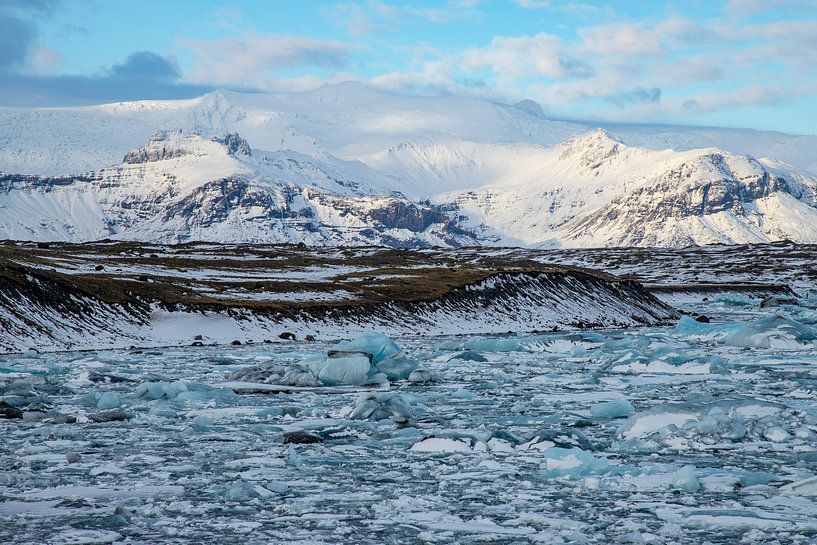 Landschaft Island, Jökulsárlón und Diamond Beach von Gert Hilbink