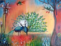 Two peacocks