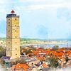 Le phare de Brandaris à West-Terschelling, en Frise. sur Danny de Klerk