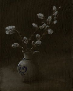 Nature morte avec Chatons de saule, Salix caprea