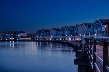 Het blauwe uur bij Rietplas Houten van Rick van de Kraats