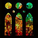 Interieur van de Sagrada Familia in Barcelona (vierkant compositie) van Chihong thumbnail
