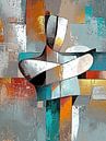 Abstract | Urban Mosaic van Abstract Schilderij thumbnail