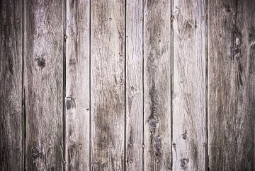 Oude grijze houten planken met vignettenlijst van Alex Winter