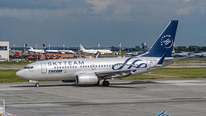 Tarom Boeing 737-700 in SkyTeam-Lackierung.