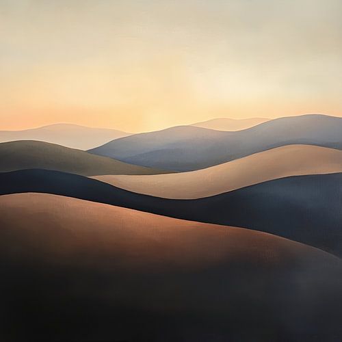 Landscape mountains pastel