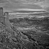 Rocca Calascio - infrarouge noir et blanc sur Teun Ruijters