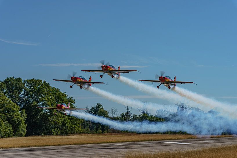 The Royal Jordanian Falcons take off for demo. by Jaap van den Berg