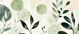 Sanfte Blätter und zarte Farben vereint von Poster Art Shop