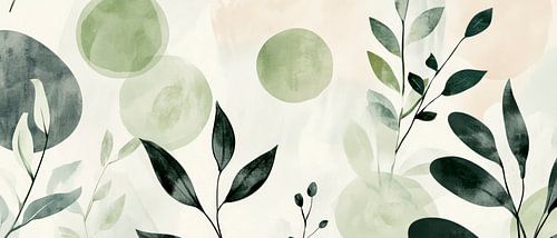 Zachte bladeren en delicate kleuren gecombineerd