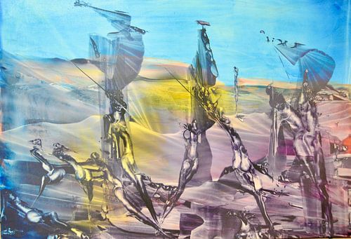 Bedouins in the desert Surrealistic