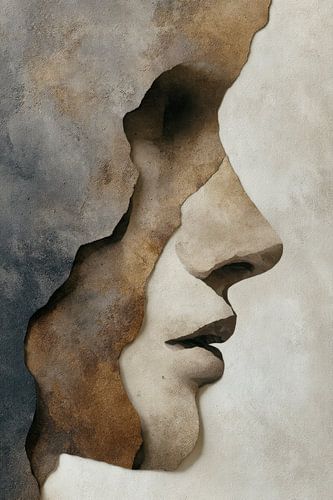 vrouw abstracte muur kunst