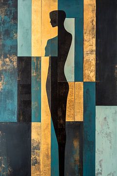 Schaduwspel van vormen en kleuren van Poster Art Shop