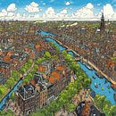 Amsterdam von Abstraktes Gemälde Miniaturansicht
