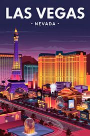 Las Vegas, Nevada Vintage Travel Poster by Poster Art Shop