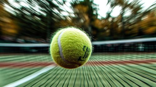 Tennisbal in beweging: Dynamiek en snelheid