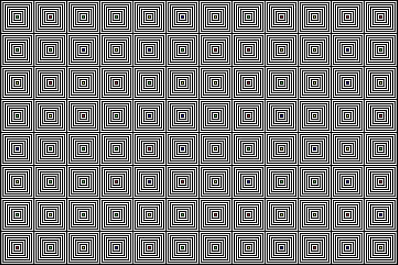 Nested | Center | 12x08 | N=08 | Random #01 | RGBY by Gerhard Haberern