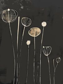 Botanical print in Japandi style by Japandi Art Studio