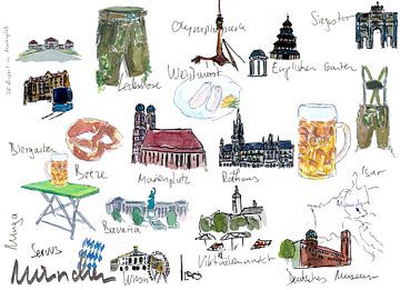 Munich Bavaria travel plans and memos souvenir by Markus Bleichner