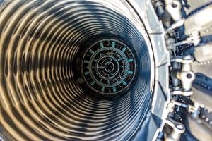Einblicke in das Triebwerk der Dassault Mirage 2000.