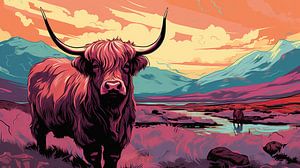 L'élégance des contrastes : le majestueux Highland Cattle en fusion urbaine