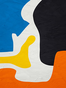 Bunte geometrische organische abstrakte Kunst