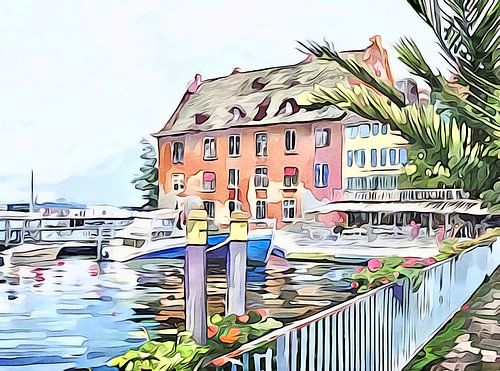 Meersburg au bord du lac de Constance, motif 1