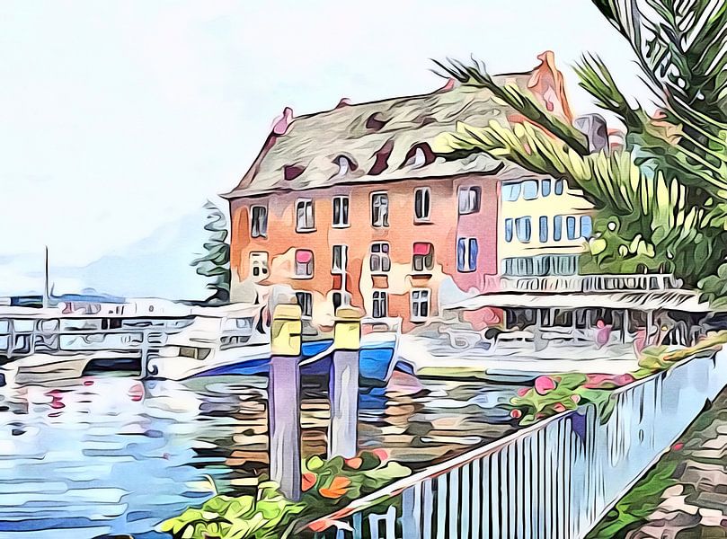 Meersburg on Lake Constance, motif 1 by zam art