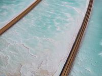 Structuur turquoise & wit
