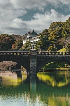 Double bridge of the Imperial Palace in Tokyo by Endre Lommatzsch