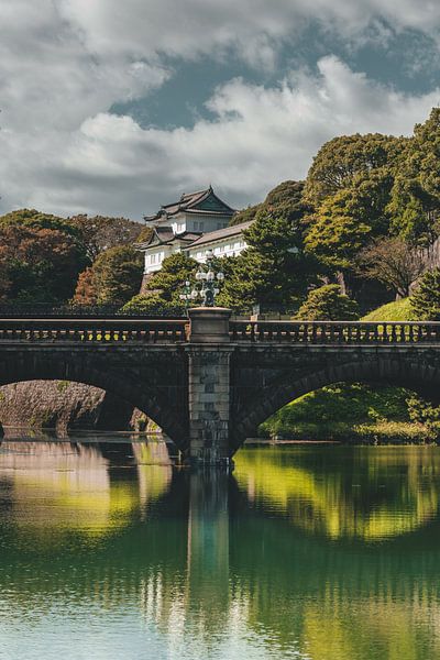 Double bridge of the Imperial Palace in Tokyo by Endre Lommatzsch