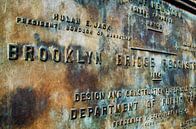New York Brooklyn Bridge Wederopbouw Plaque van marlika art thumbnail