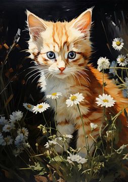 Kattenposterdruk "Nala" van Niklas Maximilian