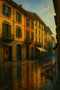 Milan’s Enchanting Glow – Reflections After Rain