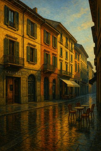 De betoverende gloed van Milaan - Reflecties na regen