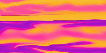 Coucher de soleil coloré, art abstrait en rose, violet et orange sur True Nature Art