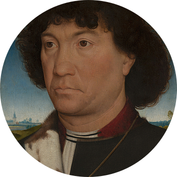 Hans Memling, Portret van een man uit de familie Lespinette - 1485-90 van Atelier Liesjes