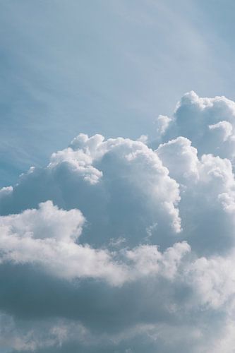 Retro pastel kleuren wolken patroon bij Wijk aan Zee art print - natuurfotografie