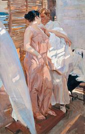 Das rosa Gewand. Nach dem Bad, Joaquín Sorolla y Bastida