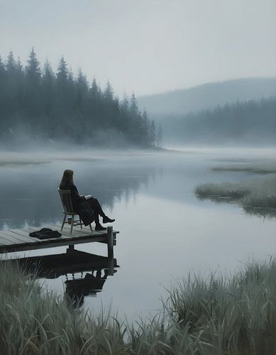 Kijken hoe de mist over het stille water trekt