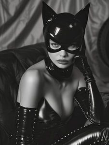 Onweerstaanbare Catwoman | Zwart-wit fotografie van Frank Daske | Foto & Design
