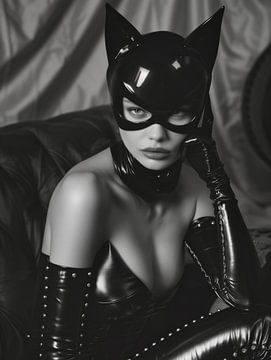 Irrésistible Catwoman | Photographie en noir et blanc sur Frank Daske | Foto & Design