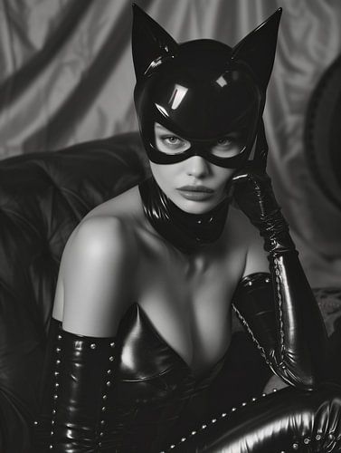 Onweerstaanbare Catwoman | Zwart-wit fotografie
