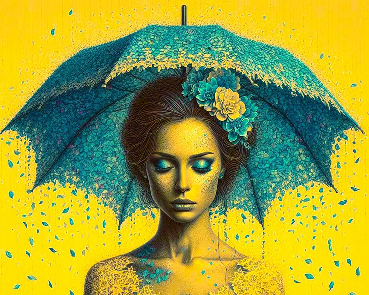 It rains blue hydrangeas. ( 1 ) by Ineke de Rijk