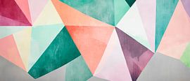 Geometric colour composition in pastel shades by Poster Art Shop