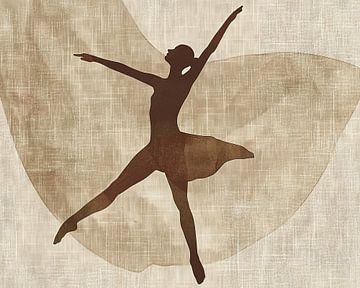 Timeless Dance on Aged Canvas van Modern Collection